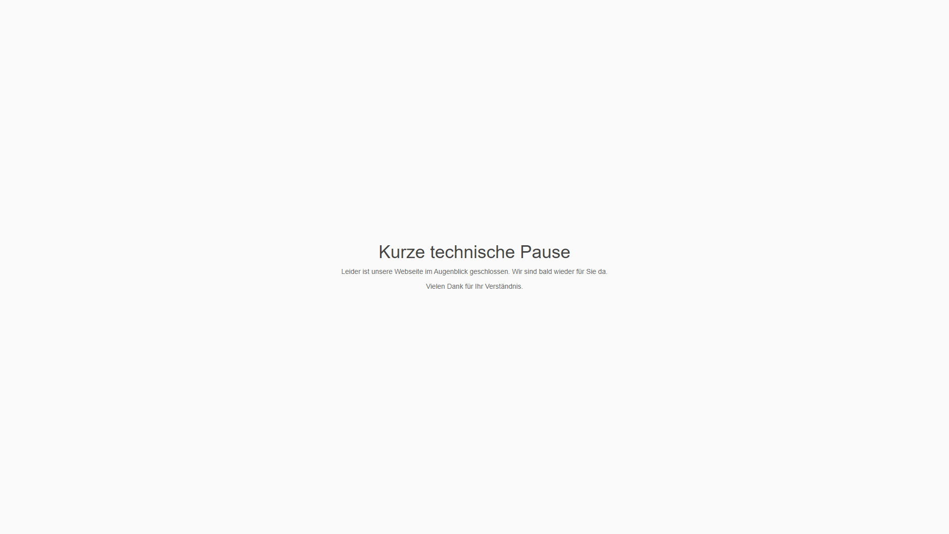 Kurze technische Pause